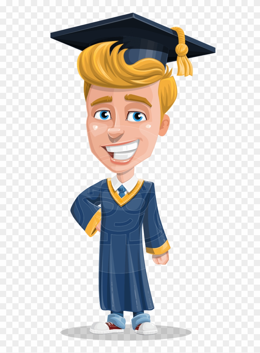 Greg The Graduate Boy - Graduate Cartoon Clipart