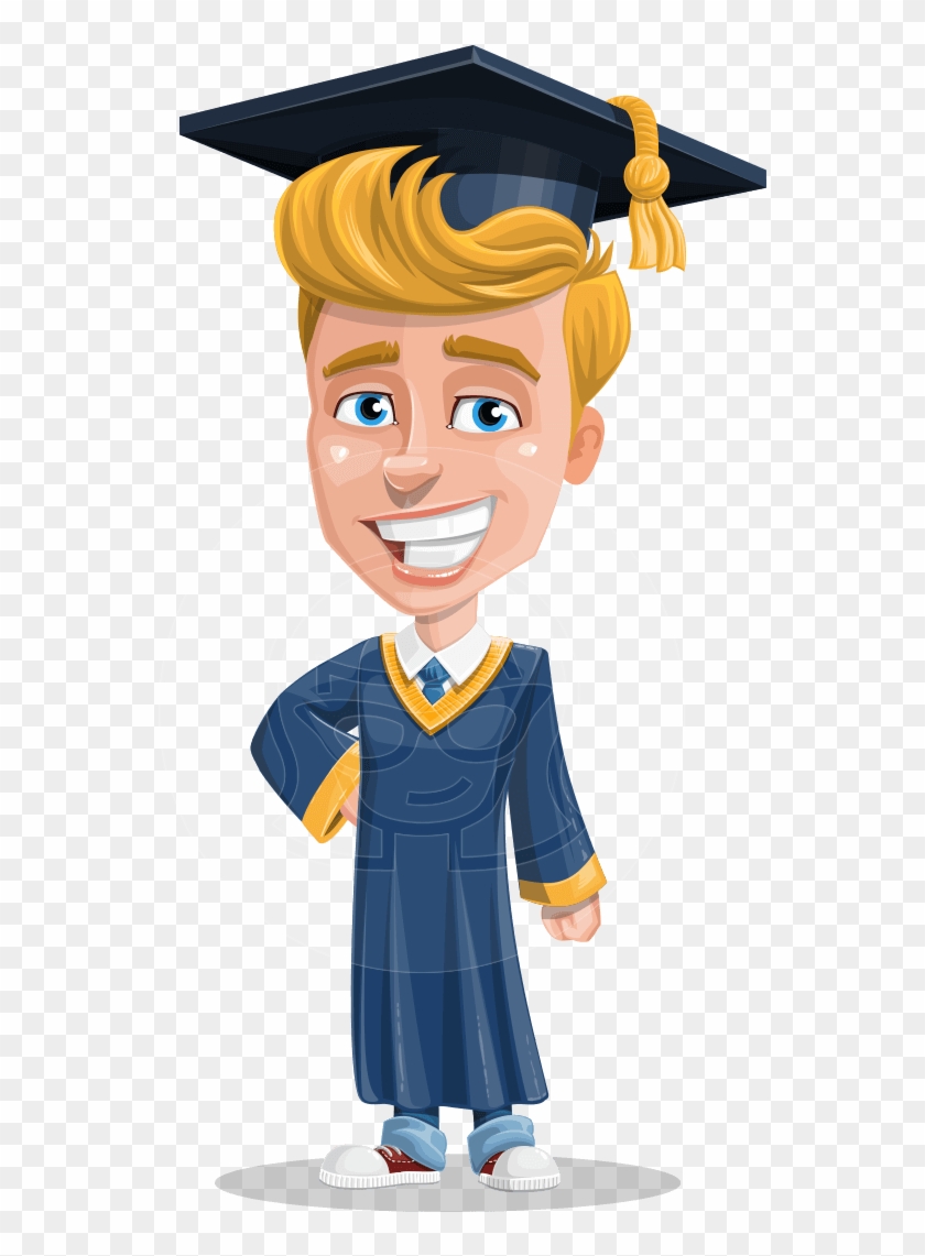 Greg The Graduate Boy - Graduate Cartoon Clipart #864274