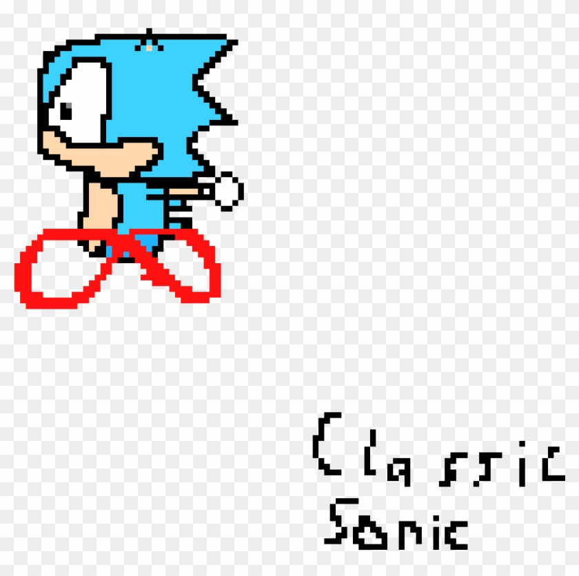Classic Sonic Made By , Png Download - Cartoon Clipart #864393