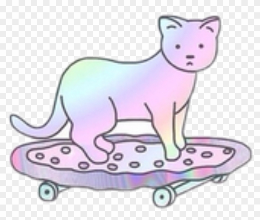 Cat Sticker - Png Pizza Cat Clipart #864634