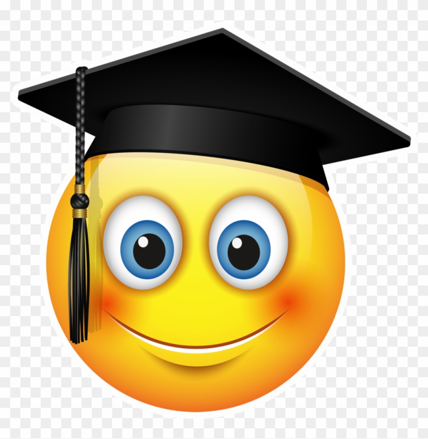 Emoji Graduate , Png Download - Emoji Con Gorro De Egresados Clipart #864666
