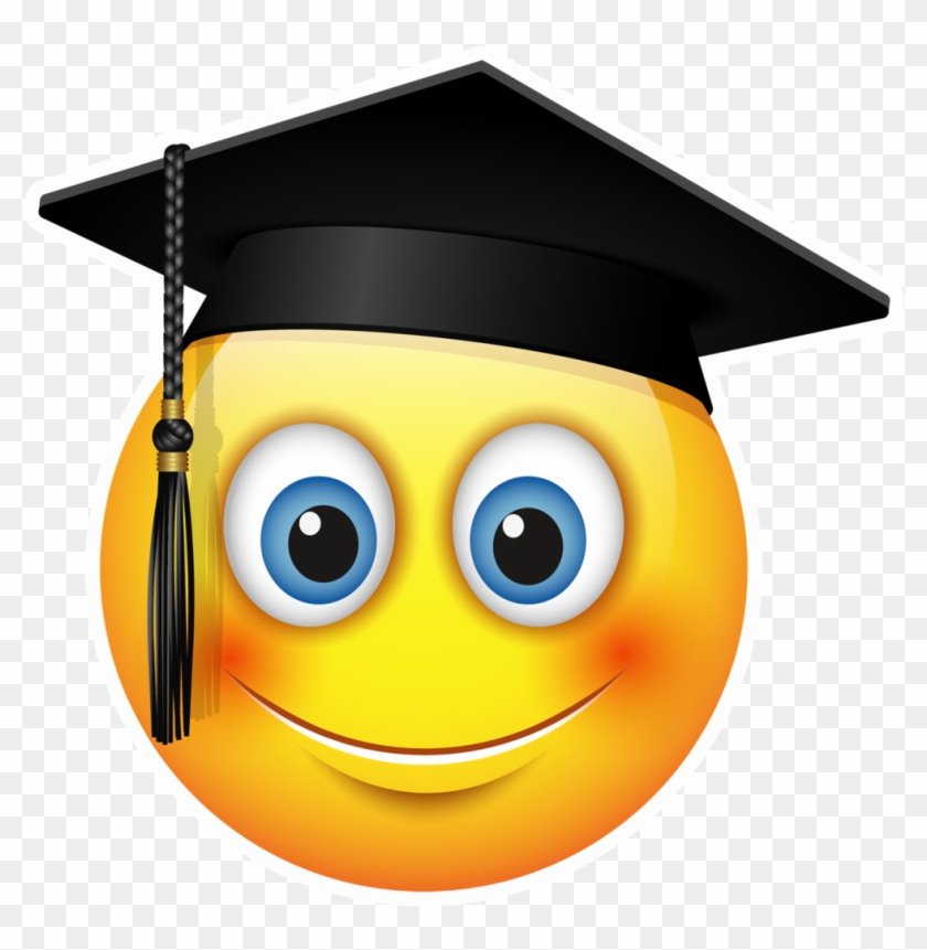 Emoji Graduate , Png Download - Emoji Con Gorro De Egresados Clipart