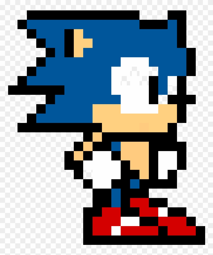 Classic Sonic - Pixel Art Sonic Minecraft Clipart #864870