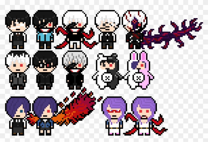 Tokyo Ghoul Danganronpa-like Pixel Arts - Pixel Art Tokyo Ghoul Clipart #864962