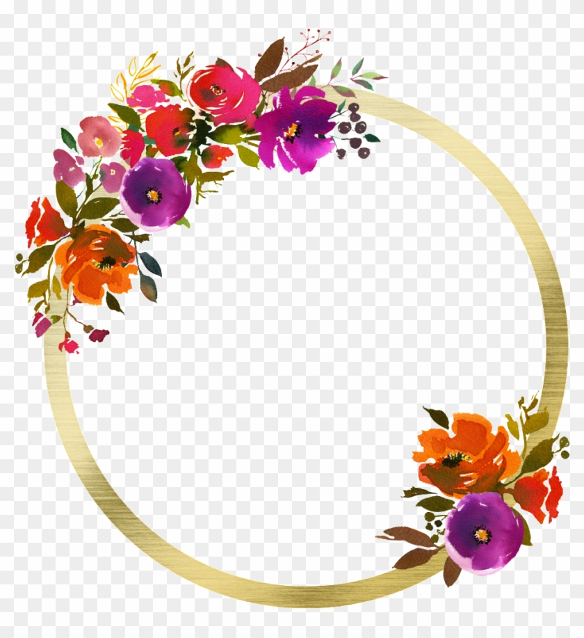 This Graphics Is Hand Painted Floral Png Transparent - Flower Crown Watercolor Png Clipart