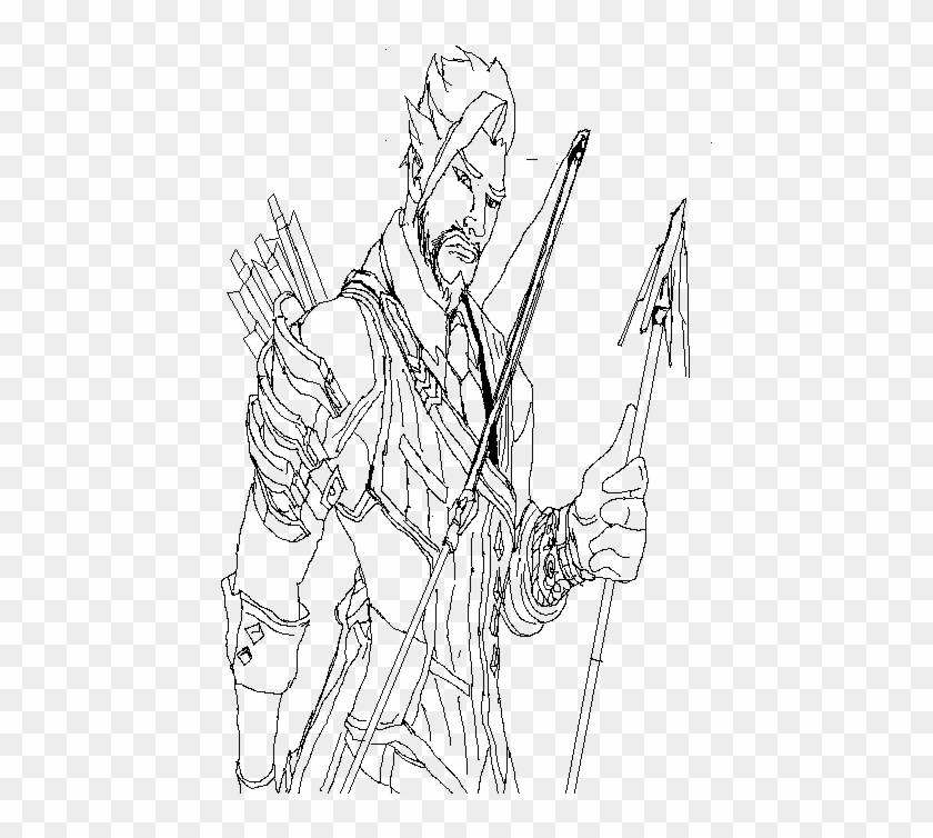 Hanzo - Line Art Clipart