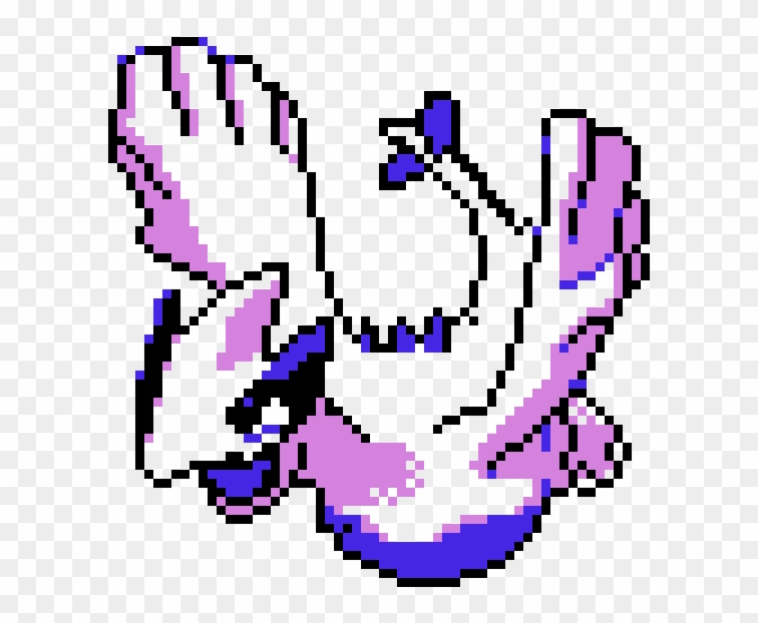 Lugia Pixel Art - Lugia Pokemon Plata Gbc Clipart