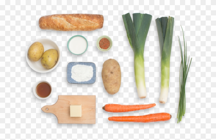 Potato & Leek Chowder With Cheddar Cheese Toast Clipart #865680