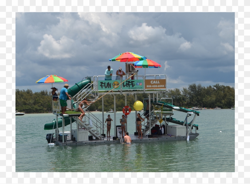 Floating Jungle Gym Finds A Home Near Longboat - Boat Clipart