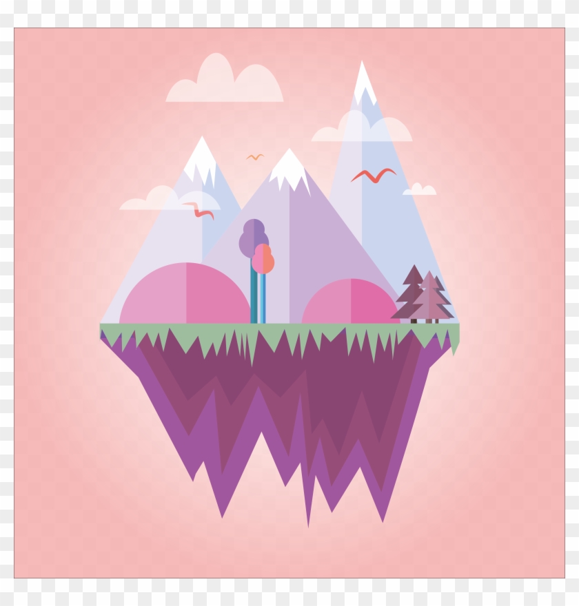 Floating Island Clipart