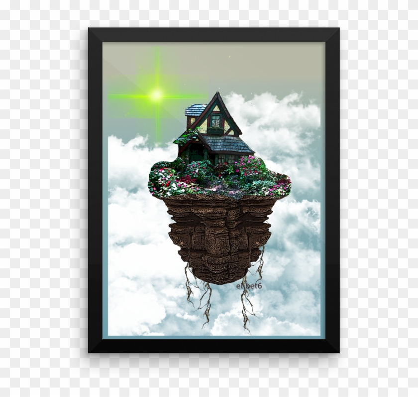 Framed Poster " Floating Island " • Eleonora's Shop - Chocolate Cake Clipart #866536