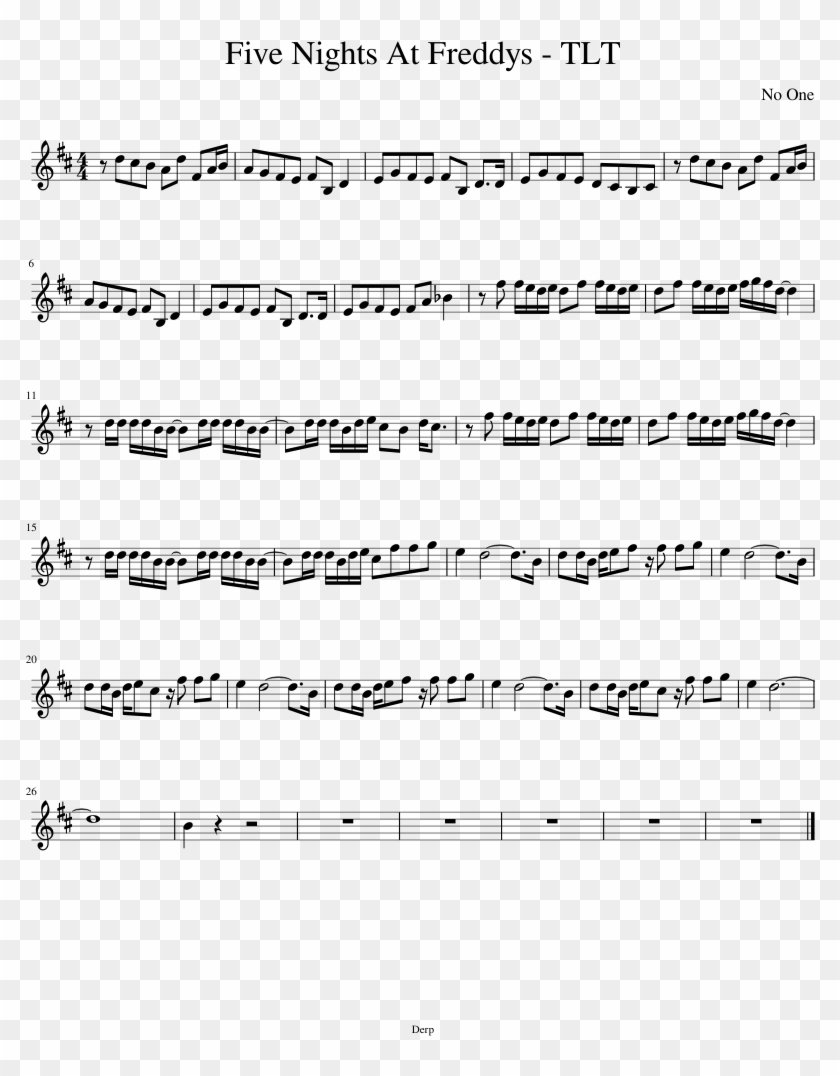 Fnaf Violin - Russian Roulette Red Velvet Sheet Music Clipart #866644