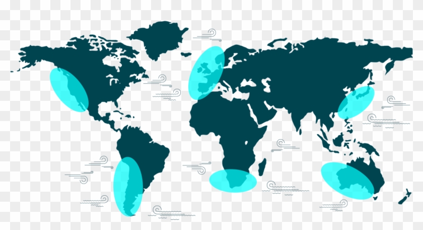 Floating Power Plant's Key Global Market Segments - Scottish Enterprise Ocean Energy World Map Clipart #866800