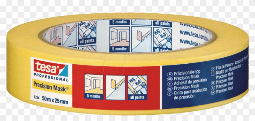 Tesa® Precision Masking Tape, Yellow, 30 Mm Tesa 04334 - Tesa Masking Clipart #866829