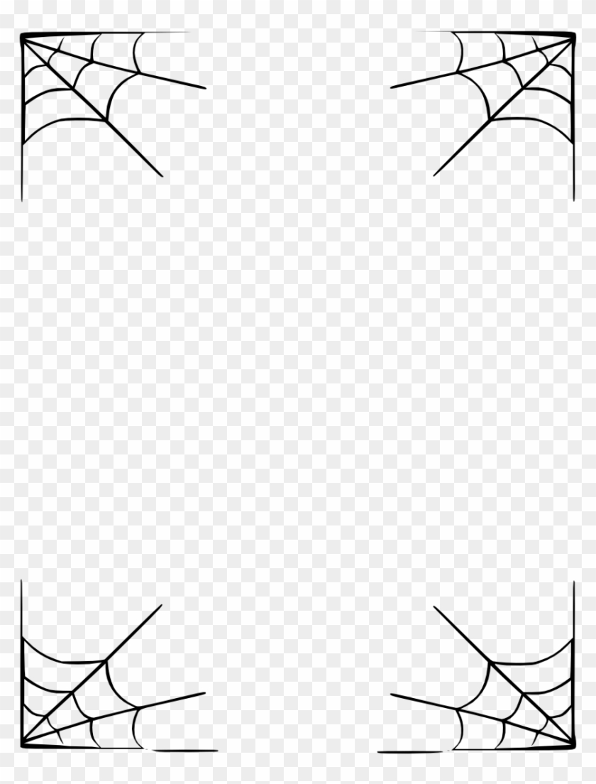 Halloween Border Vector Free Png Image Transparent - Transparent Spider Web Border Clipart #866890