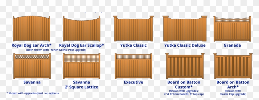 Commercial Wood Fence Yutka Fence Kenosha Wi - Different Styles Of Wood Fences Clipart #866974