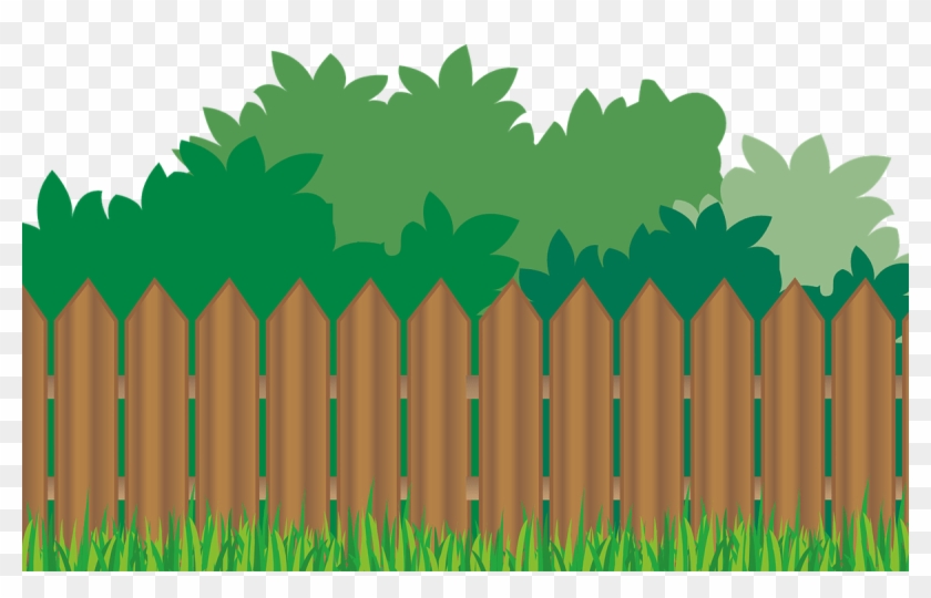 Wood Fence Grass Background - Garden Background Clipart Free - Png Download #867131