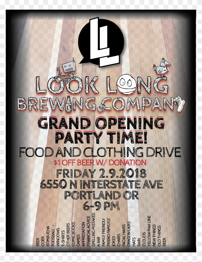 Look Long Brewing Company Grand Opening Party Time Clipart