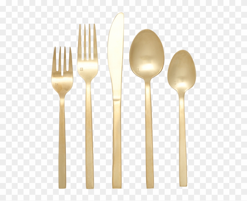 Rental, Flatware, Stainless, Dinner Fork, Dinner Knife, - Gold Fork And Knife Png Clipart