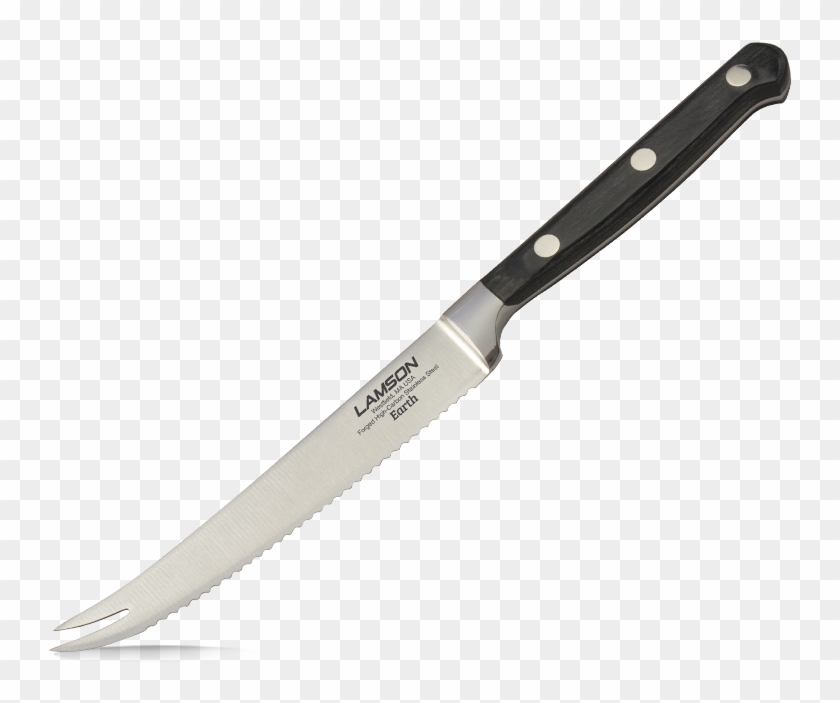 Serrated Tomato Knife 5" - Japanese Dagger Clipart #867346