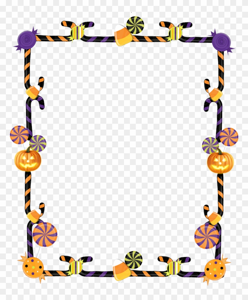 Clipart Black And White Download Of Halloween Borders - Halloween Candy Frame Clip Art - Png Download