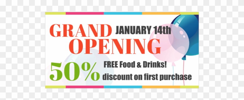 Grand Opening Banner - Graphic Design Clipart #867487