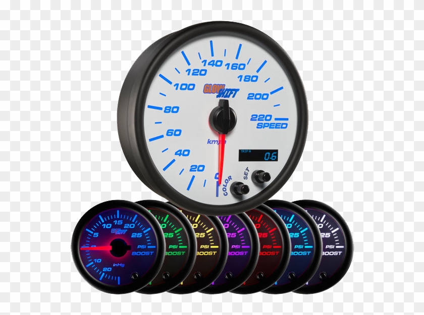Speedometer Download Transparent Png Image - Glowshift Boost Gauge Clipart