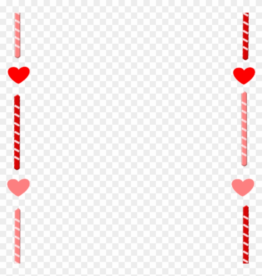 Valentines Borders Clip Art Day Border Clipart Animations - Heart Border Clip Art - Png Download