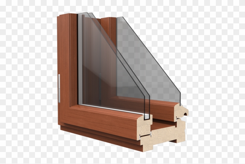 Double Frame „inward-inward“ Windows, Are Traditional - Facade Glass With Wooden Frame Clipart