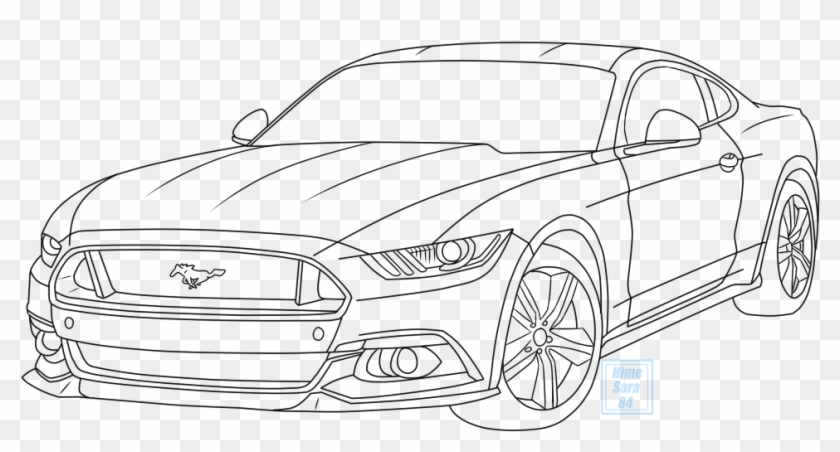 Drawing Mustang - 2016 Mustang Line Drawing Clipart #868028