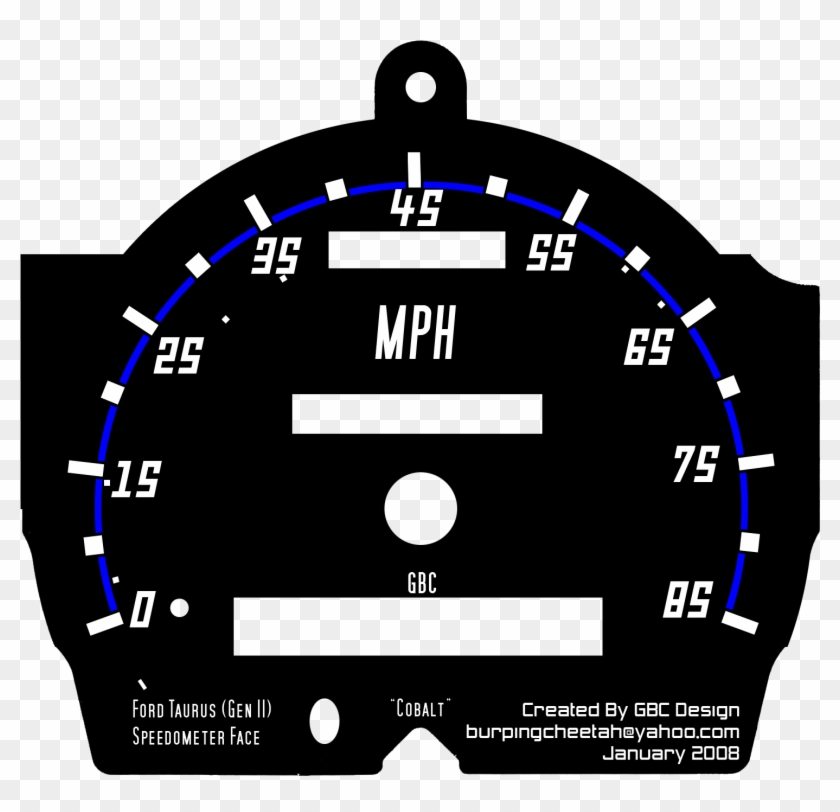 93taurus Speedo Cobalt - Speedometer Png Template Clipart