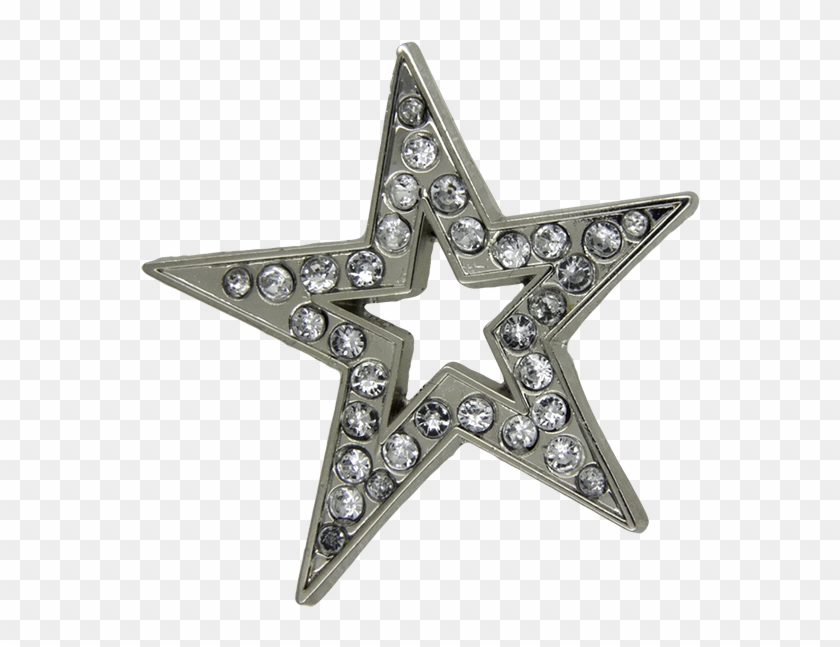 Star Pin, Rhinestone - Cross Clipart #868403