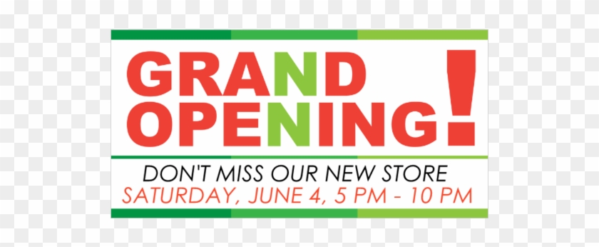 Don't Miss Our New Store Grand Opening Vinyl Banner - Graphic Design Clipart #868593