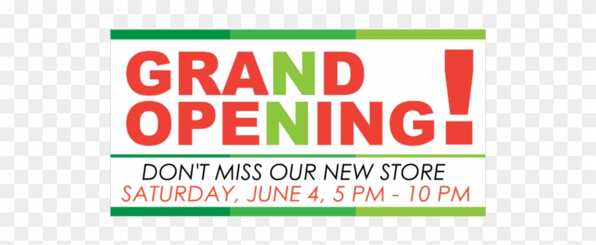 Don't Miss Our New Store Grand Opening Vinyl Banner - Graphic Design Clipart