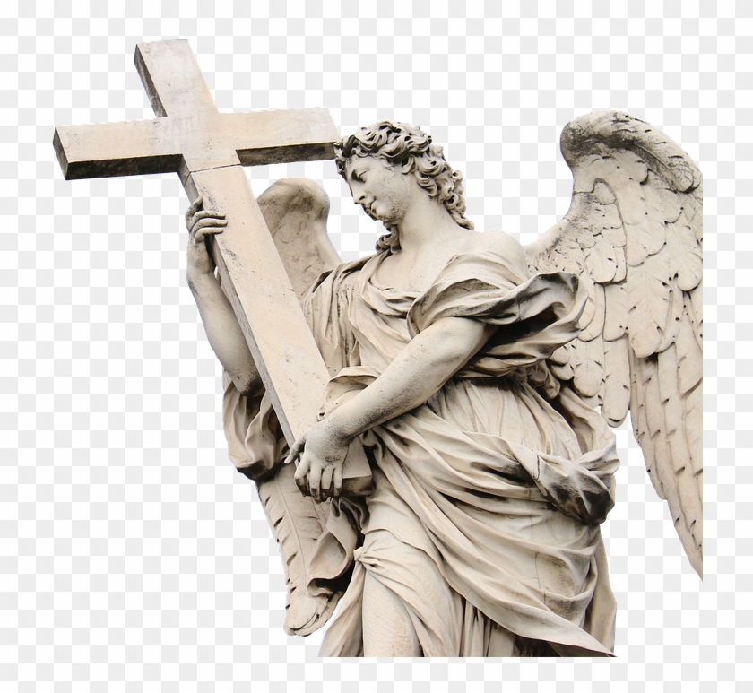 Rome, Statue, Sculpture, Italy, Antique, Marble - Castel Sant Angelo Angel Clipart