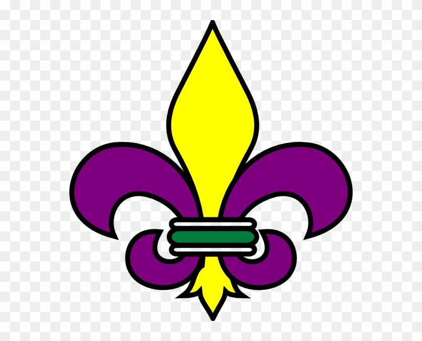 Fleur De Lis Mardi Gra Clip Art At Clker - Mardi Gras Logo Vector - Png Download