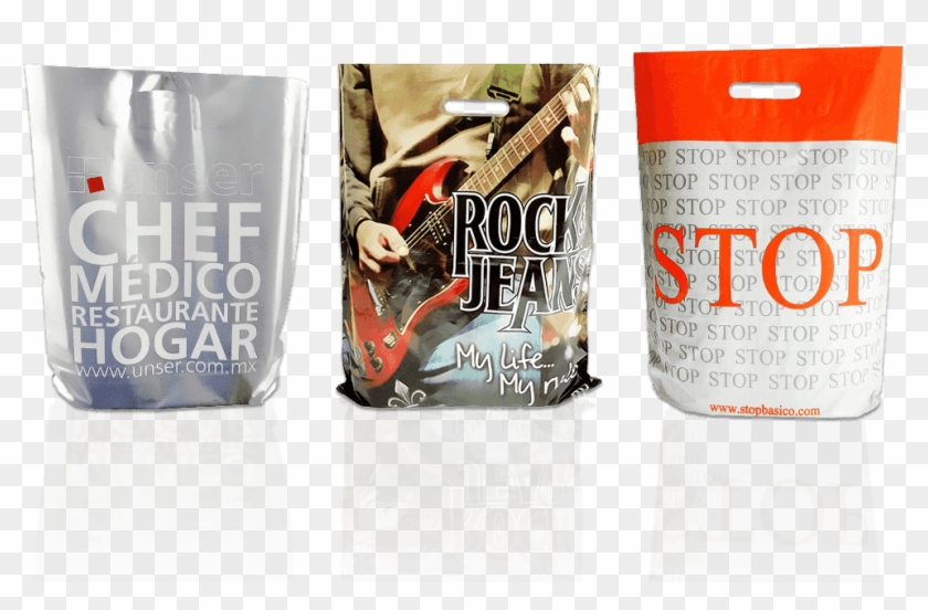 Die Cut Handle Plastic Bags Clipart