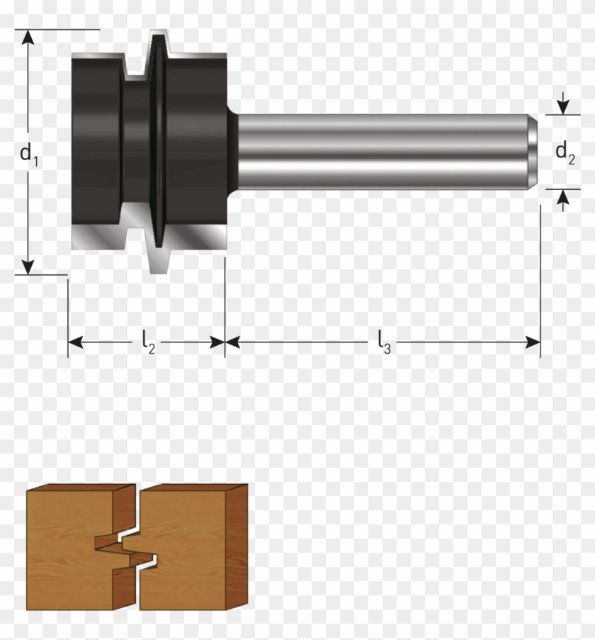 Tct Off Set Tongue & Groove Cutter Standard, Gold-line Clipart