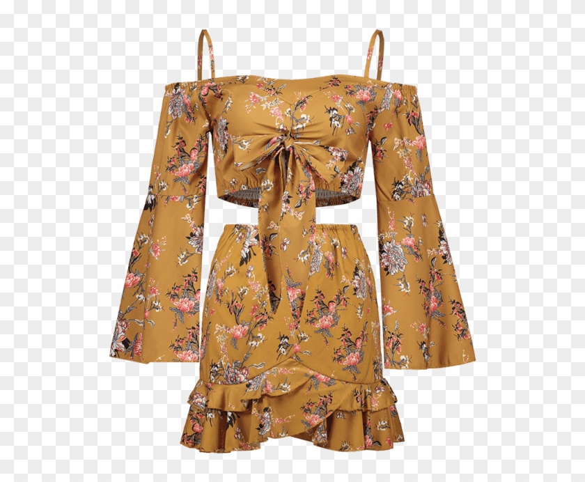 Orange Gold No Fall And Spring Floral Flat Zipper High - Pattern Clipart #870342