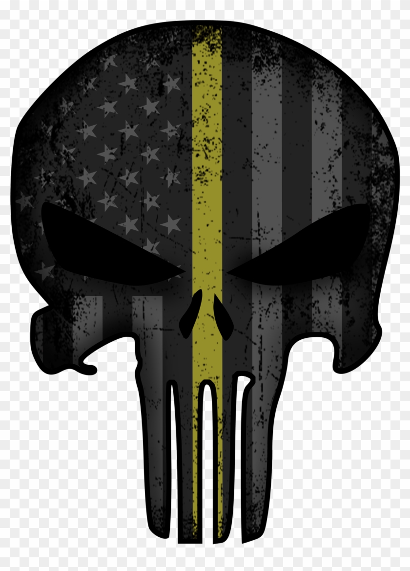 Punisher Thin Gold Line Decal Clipart #870757