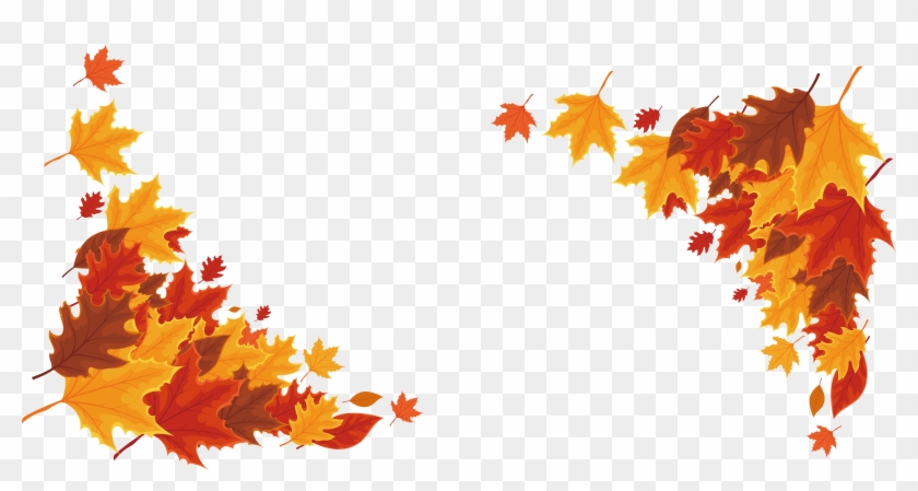 Red Leaf Border Transprent - Maple Leaf Border Png Clipart
