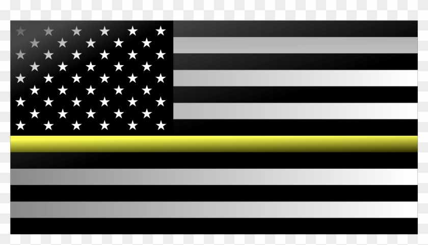 Thin Green Line American Flag Clipart