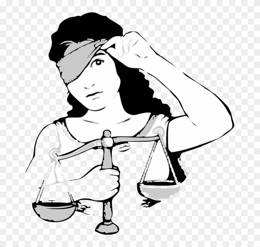 Not Blind Justice - Lady Justice Clipart #871104