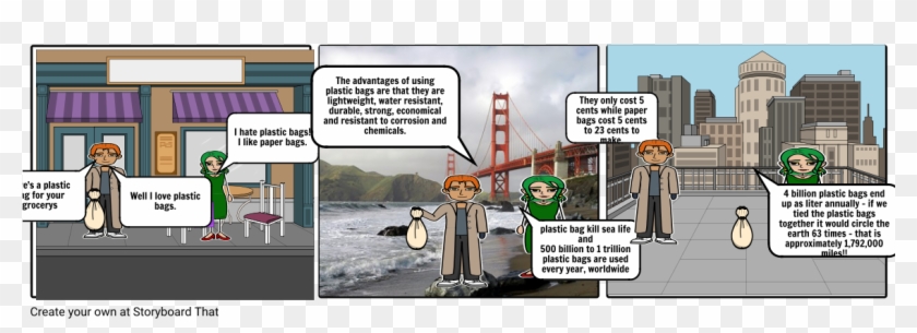 Plastic Bags - Cartoon Clipart