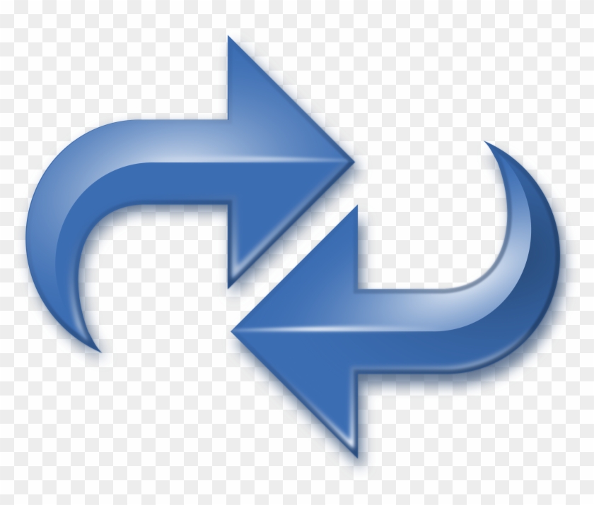 Arrows, Blue, Double, Reverse, Redo, Reload, Cycle - Transfer Clipart - Png Download