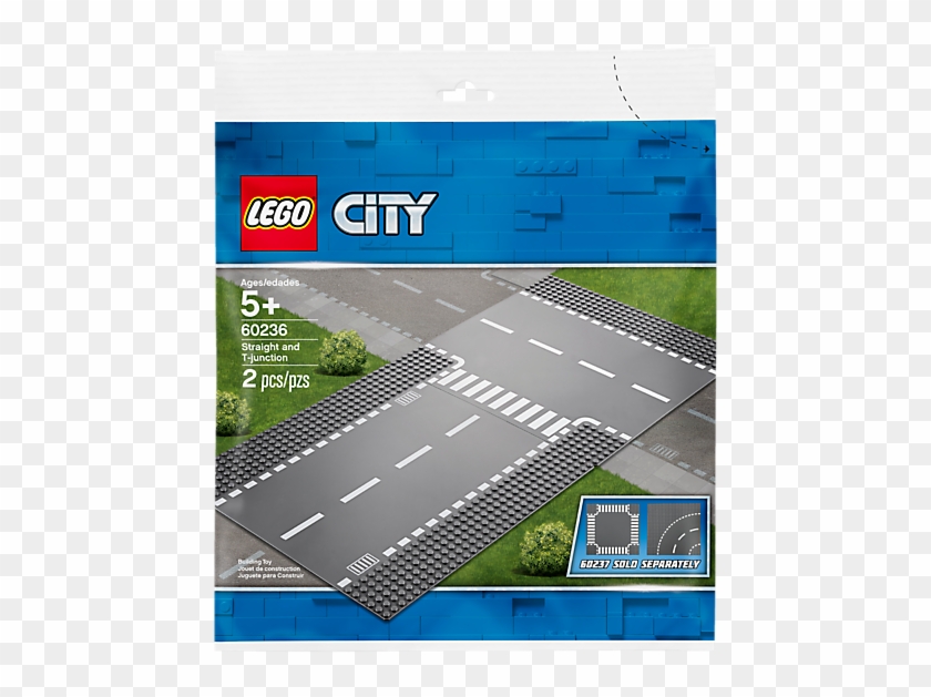 Straight And T-junction - Lego 60236 Clipart