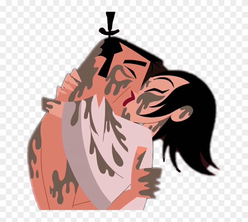 Samuraijack Samurai Jack Jack And Ashi Kissing Clipart