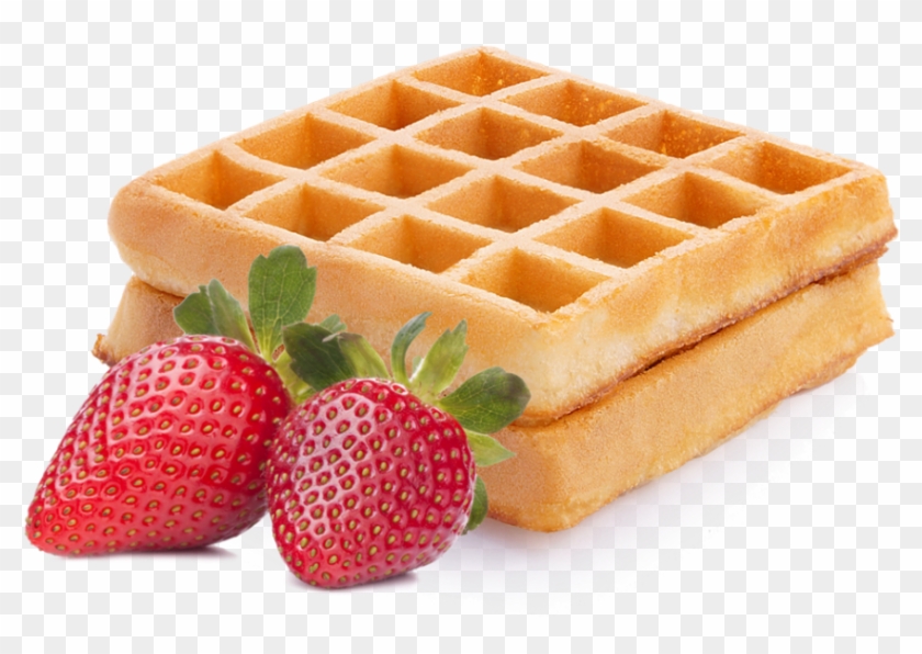 "viennese Waffles" With Strawberry - Transparent Background Waffle Clipart - Png Download
