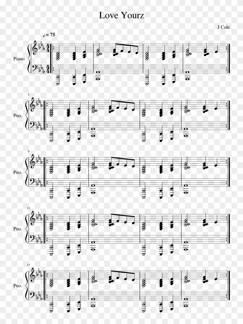 J Cole - Princesse Mononoké Partition Piano Clipart