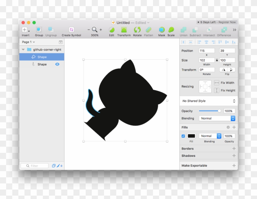 The Github Corner In Sketch - Multimedia Software Clipart